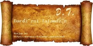 Darázsi Talamér névjegykártya